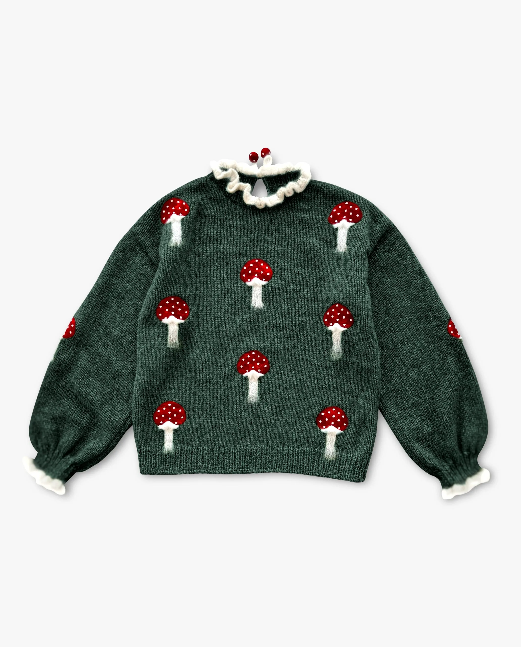 Adult Mushrooms pullover | Emerald