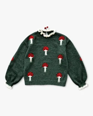 Adult Mushrooms pullover | Emerald