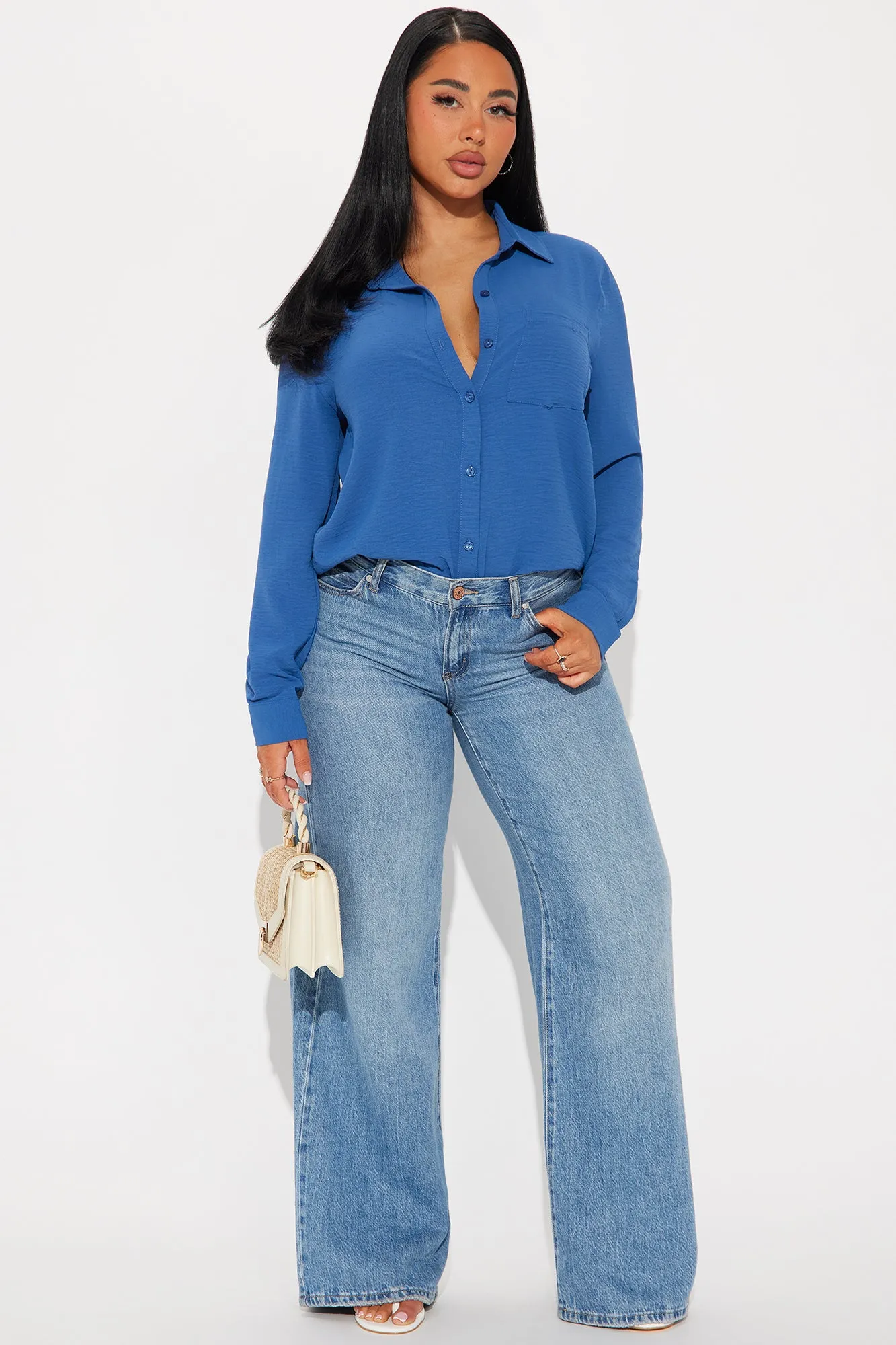 All You Need Button Up Shirt - Blue