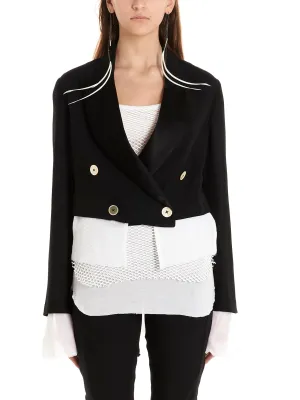 Ann Demeulemeester Layered Cropped Blazer