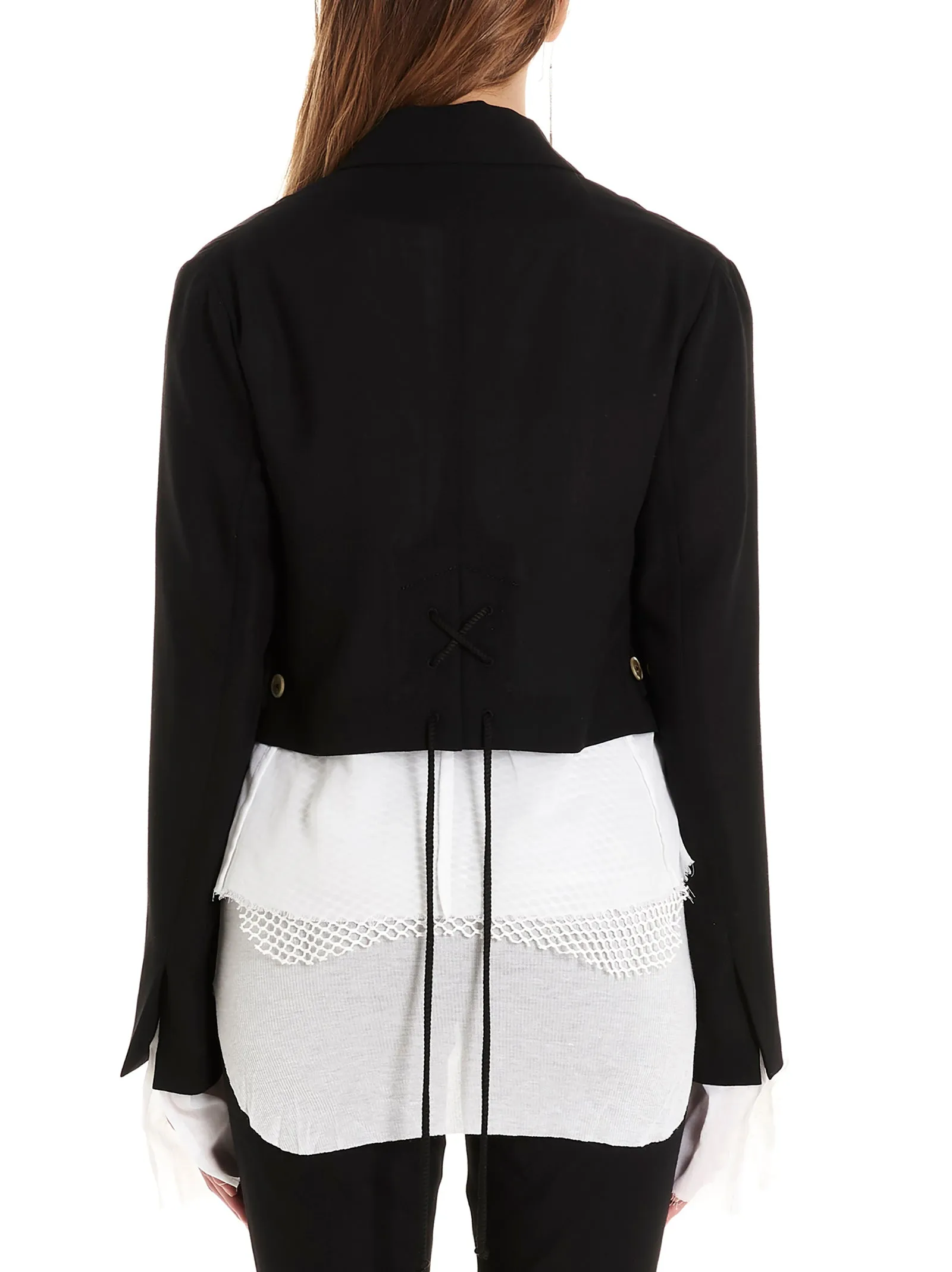 Ann Demeulemeester Layered Cropped Blazer
