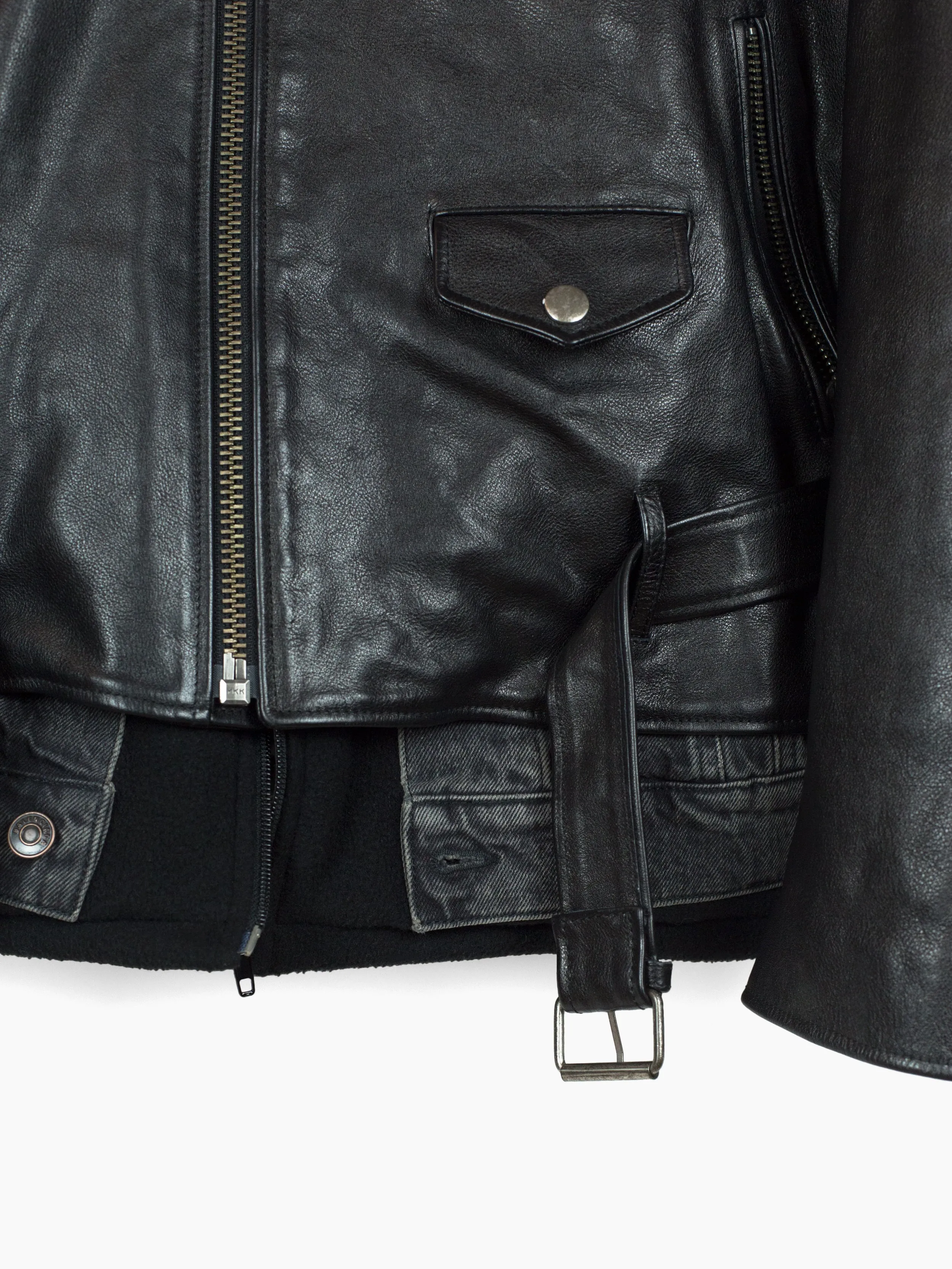 Balenciaga 18AW Layered Leather Rider