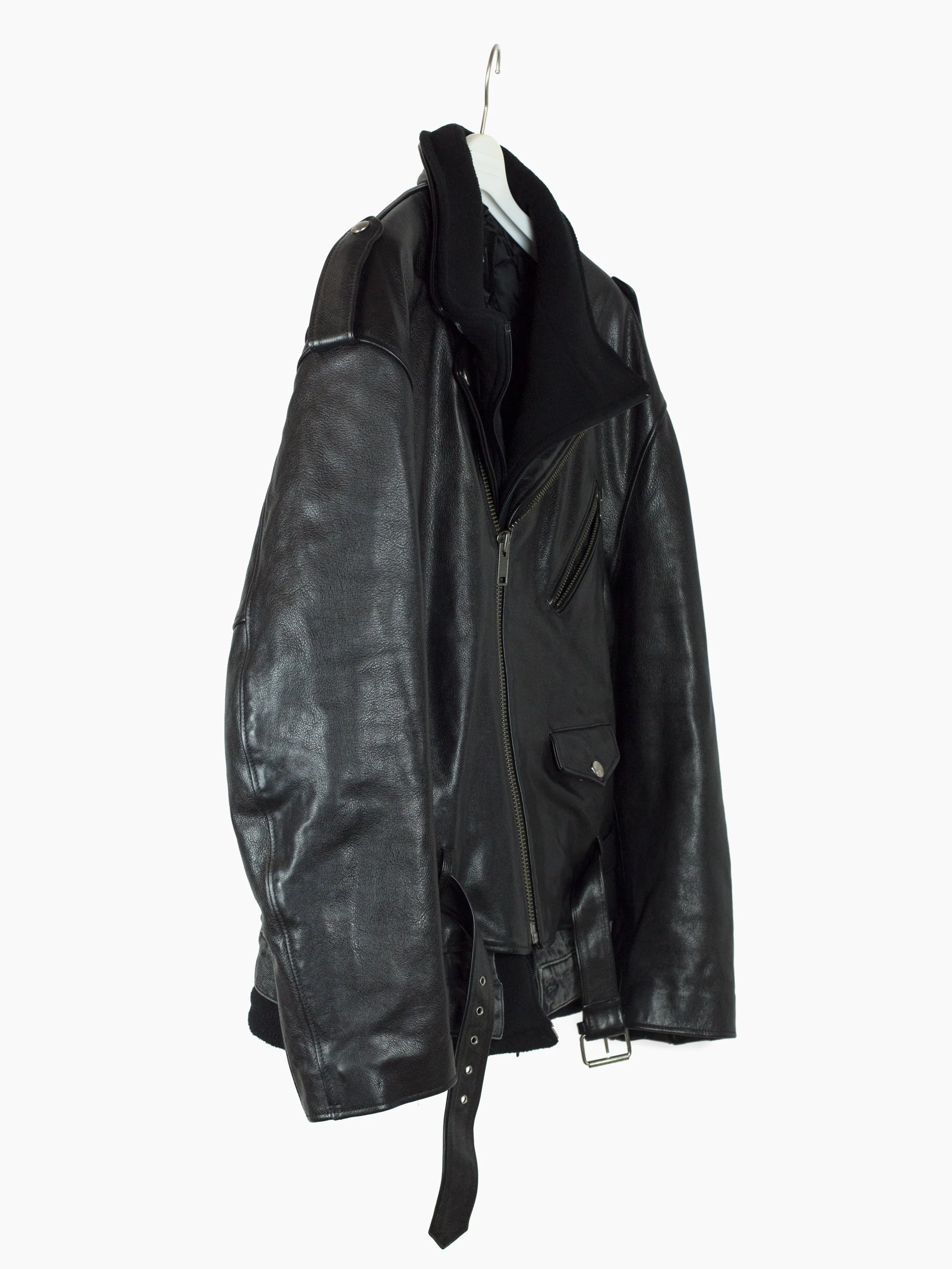 Balenciaga 18AW Layered Leather Rider