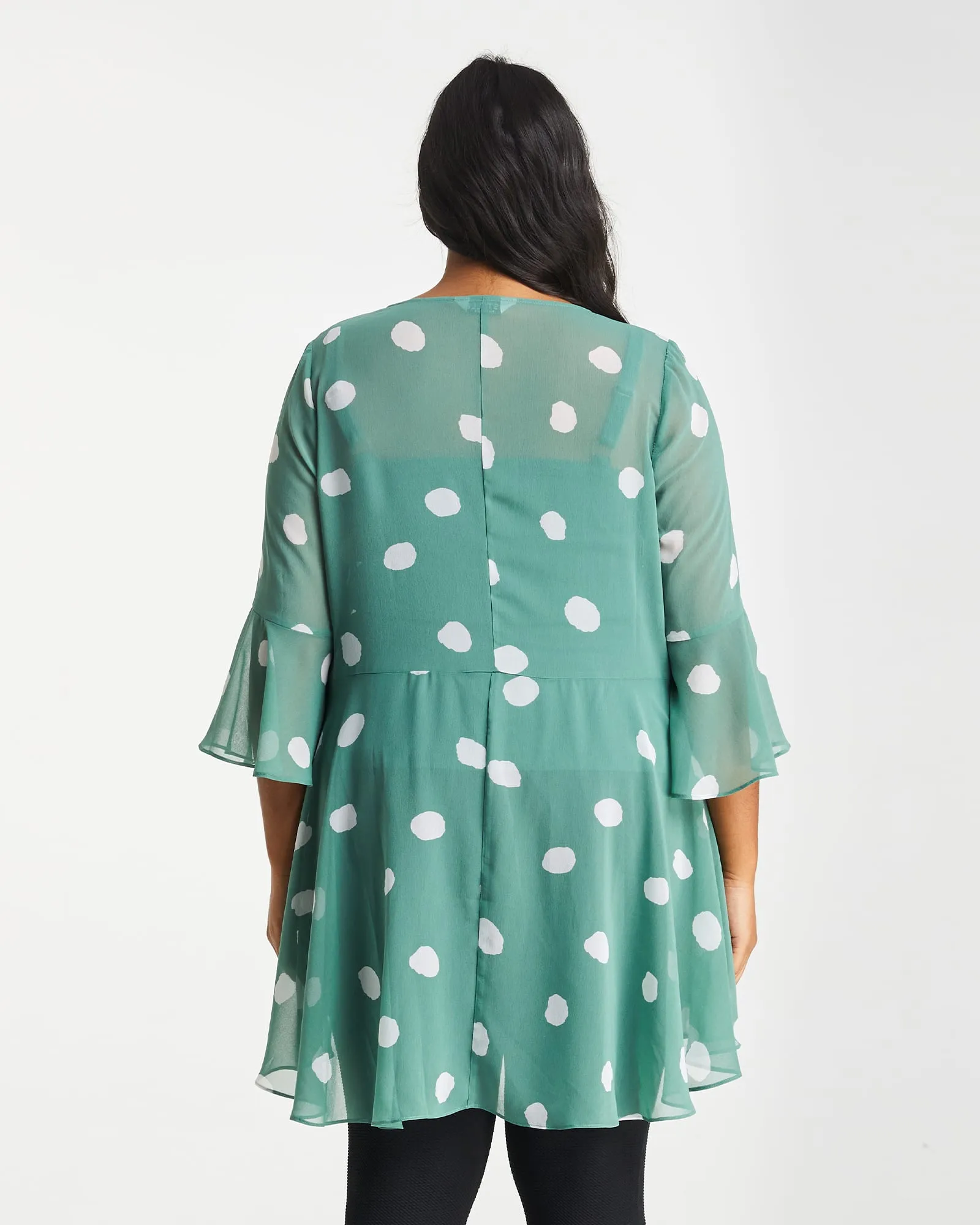 Begin Again Ruffled High-Low Tunic | Sage/Milk