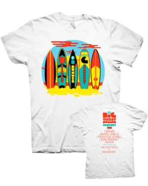Big Ticket Summer Concer 2016 - Surboard T-Shirt - White