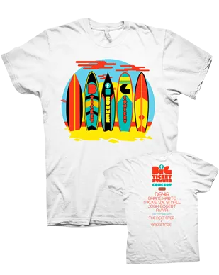 Big Ticket Summer Concer 2016 - Surboard T-Shirt - White