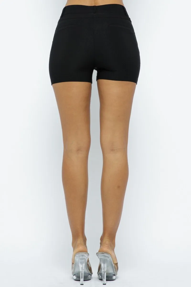Black Basic Shorts