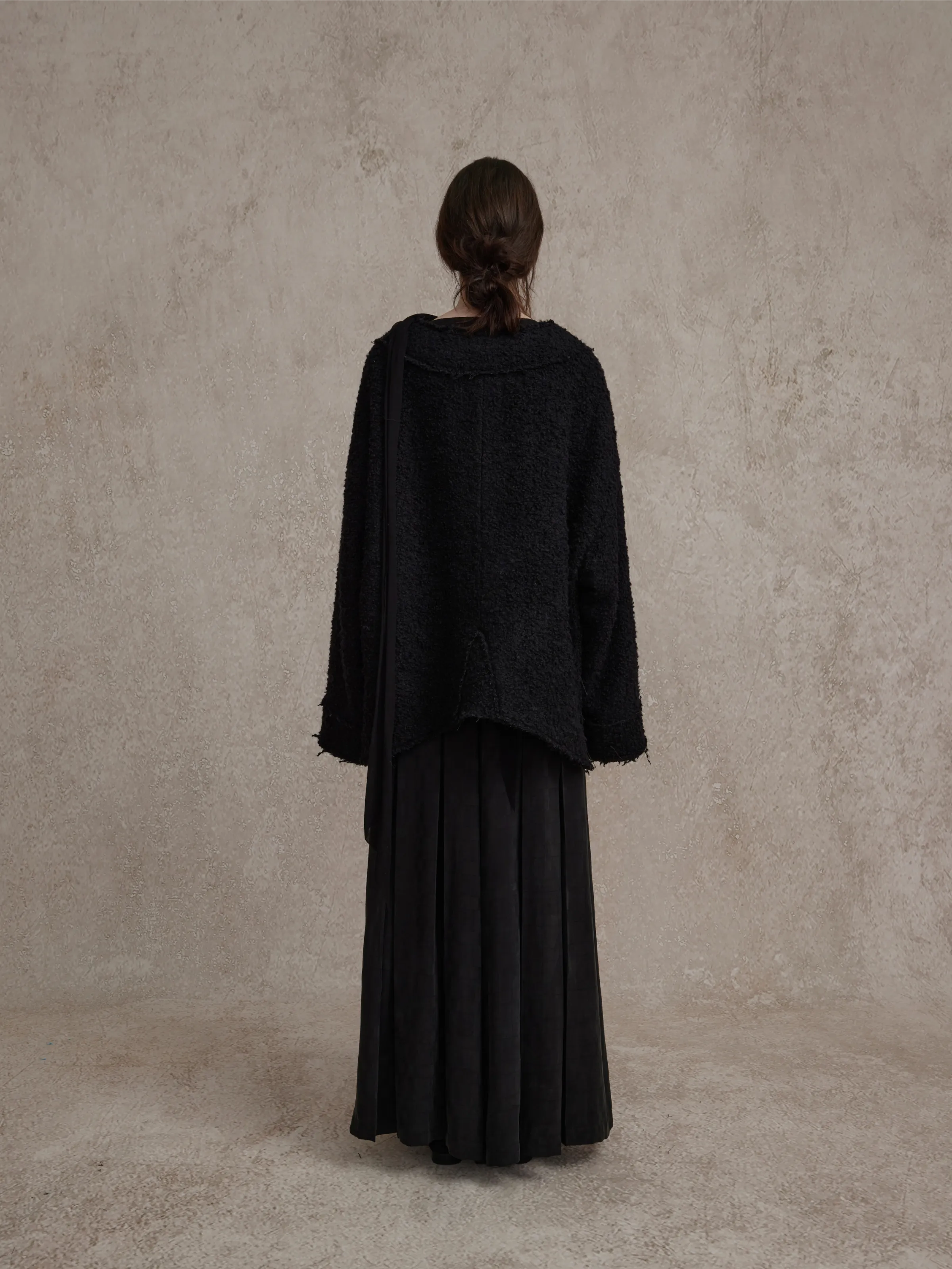 Black Wool Short Jacket