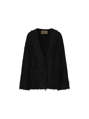 Black Wool Short Jacket