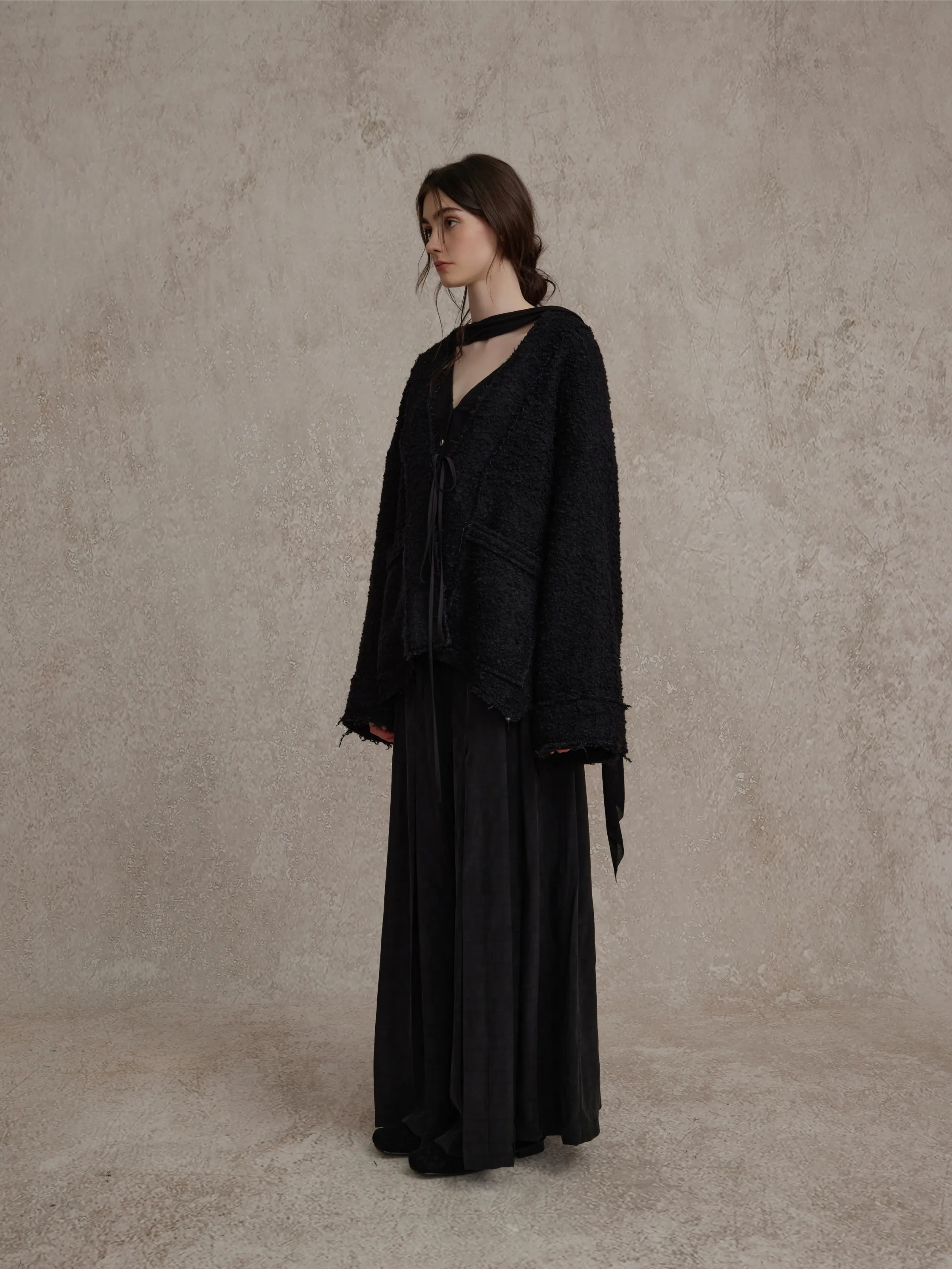 Black Wool Short Jacket