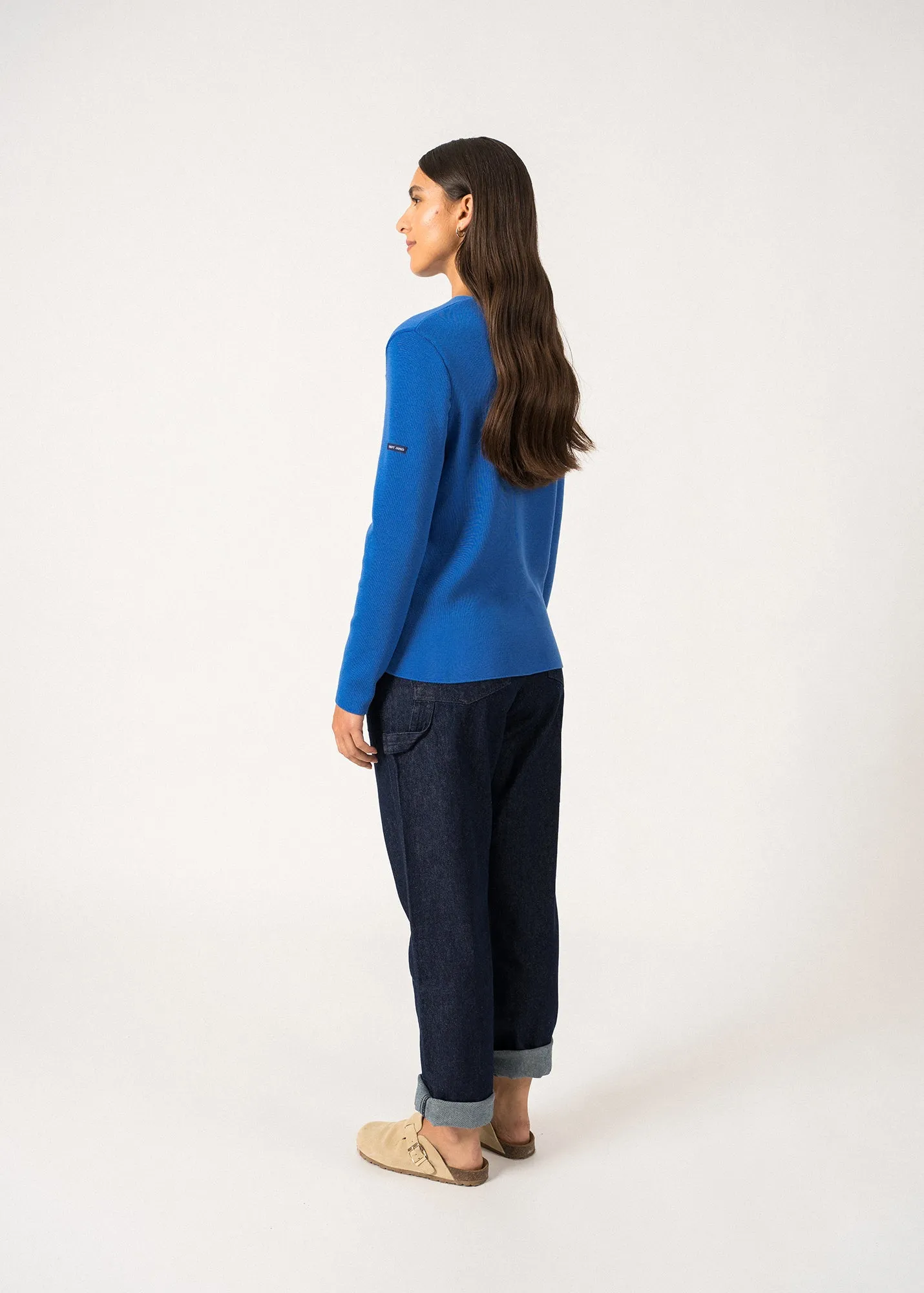 Brehat V neck jumper - in soft wool (MER)