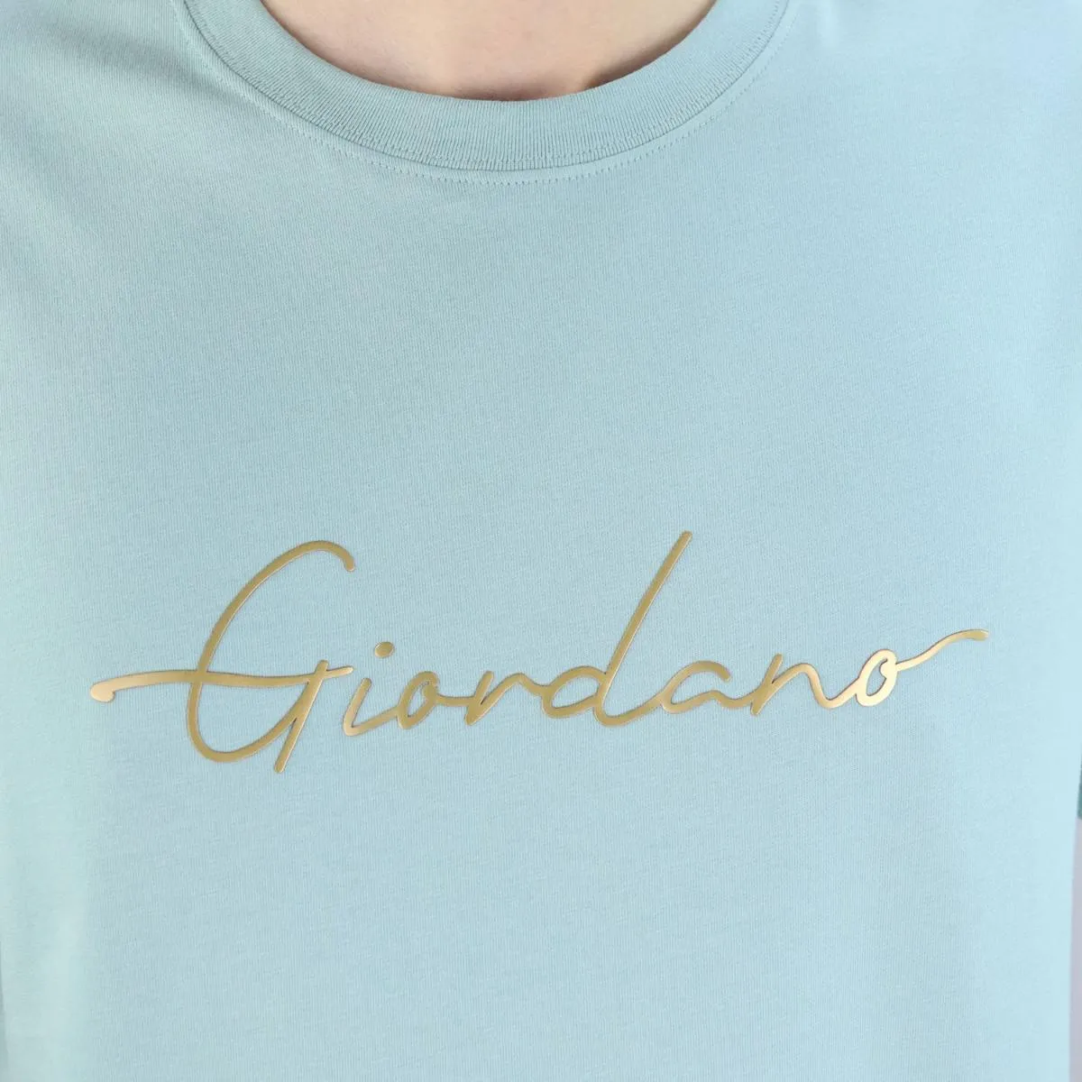 Cotton Jersey Crewneck Short Sleeve Slim Print Tees (Signature Tees)