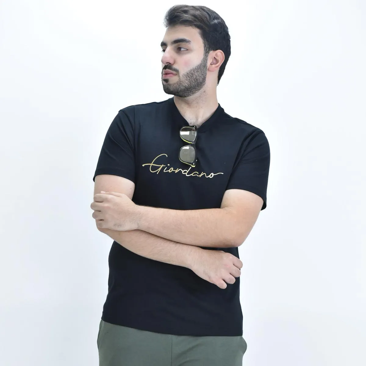 Cotton Jersey Crewneck Short Sleeve Slim Print Tees (Signature Tees)