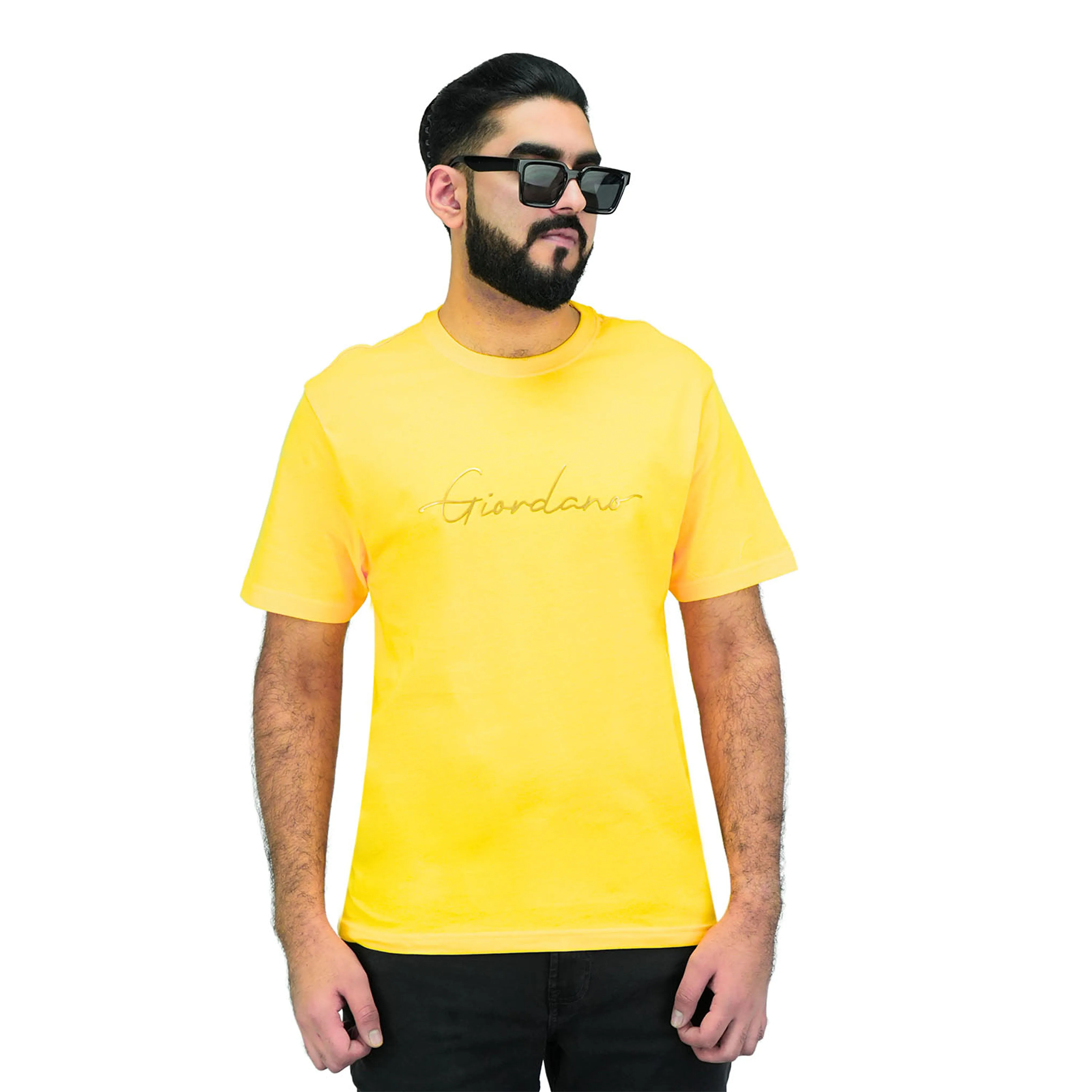 Cotton Jersey Crewneck Short Sleeve Slim Print Tees (Signature Tees)