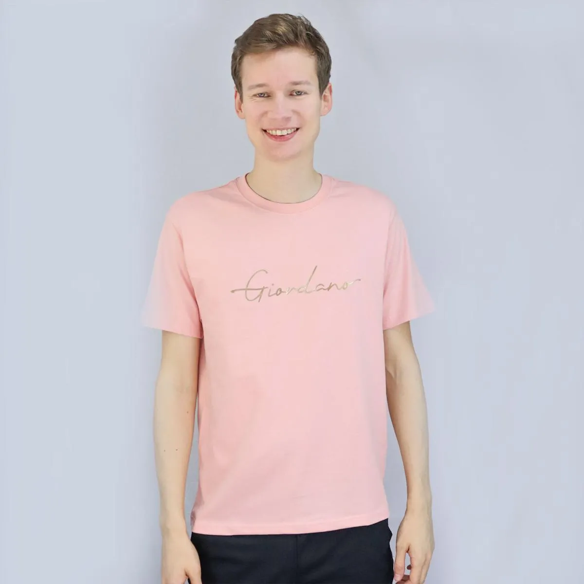 Cotton Jersey Crewneck Short Sleeve Slim Print Tees (Signature Tees)