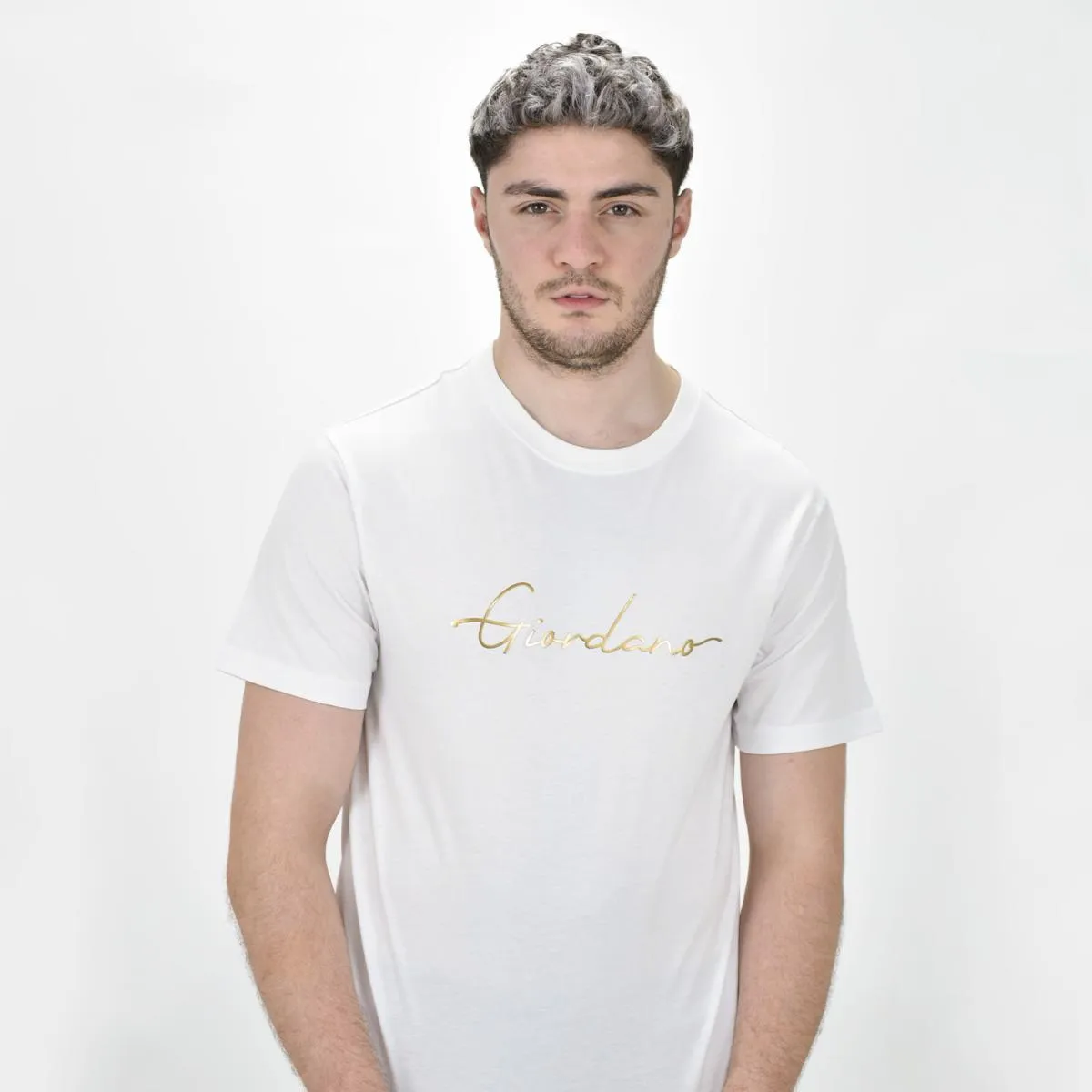 Cotton Jersey Crewneck Short Sleeve Slim Print Tees (Signature Tees)