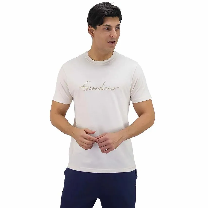 Cotton Jersey Crewneck Short Sleeve Slim Print Tees (Signature Tees)