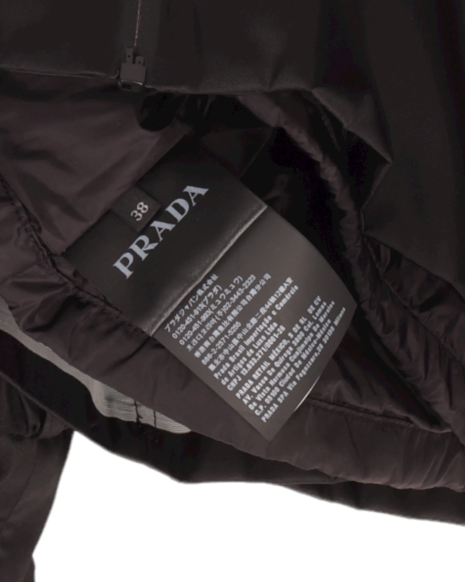 Cropped Nylon Double-Layered Velcro Jacket
