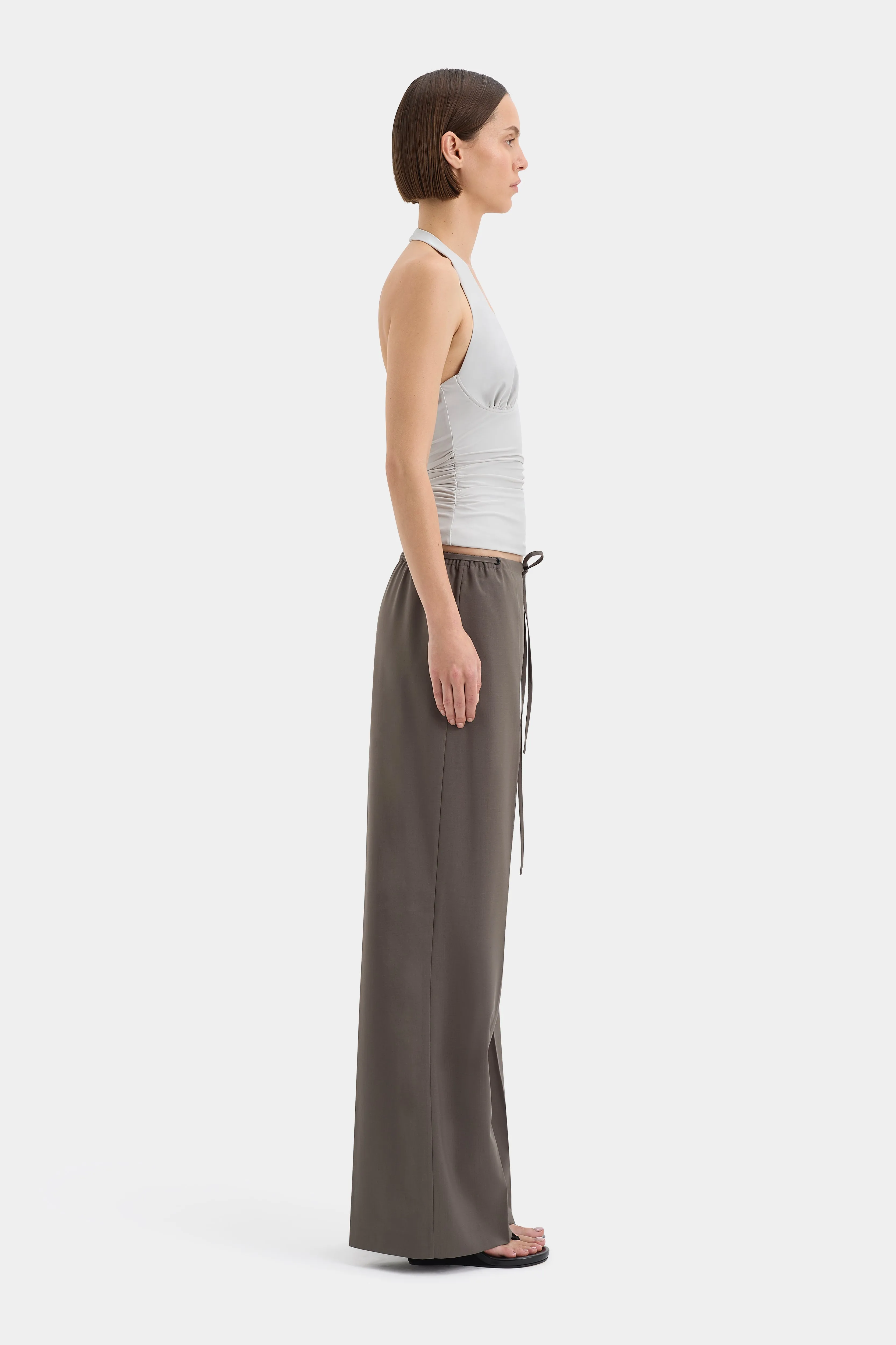Elm Halter Top, Grey Blue