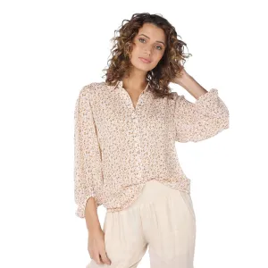 EsQualo Pastel Cheetah Print Blouse