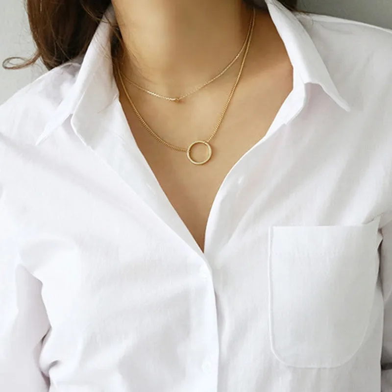 Feminine Blouse Top Long Sleeve Casual White Turn-down Collar OL Style