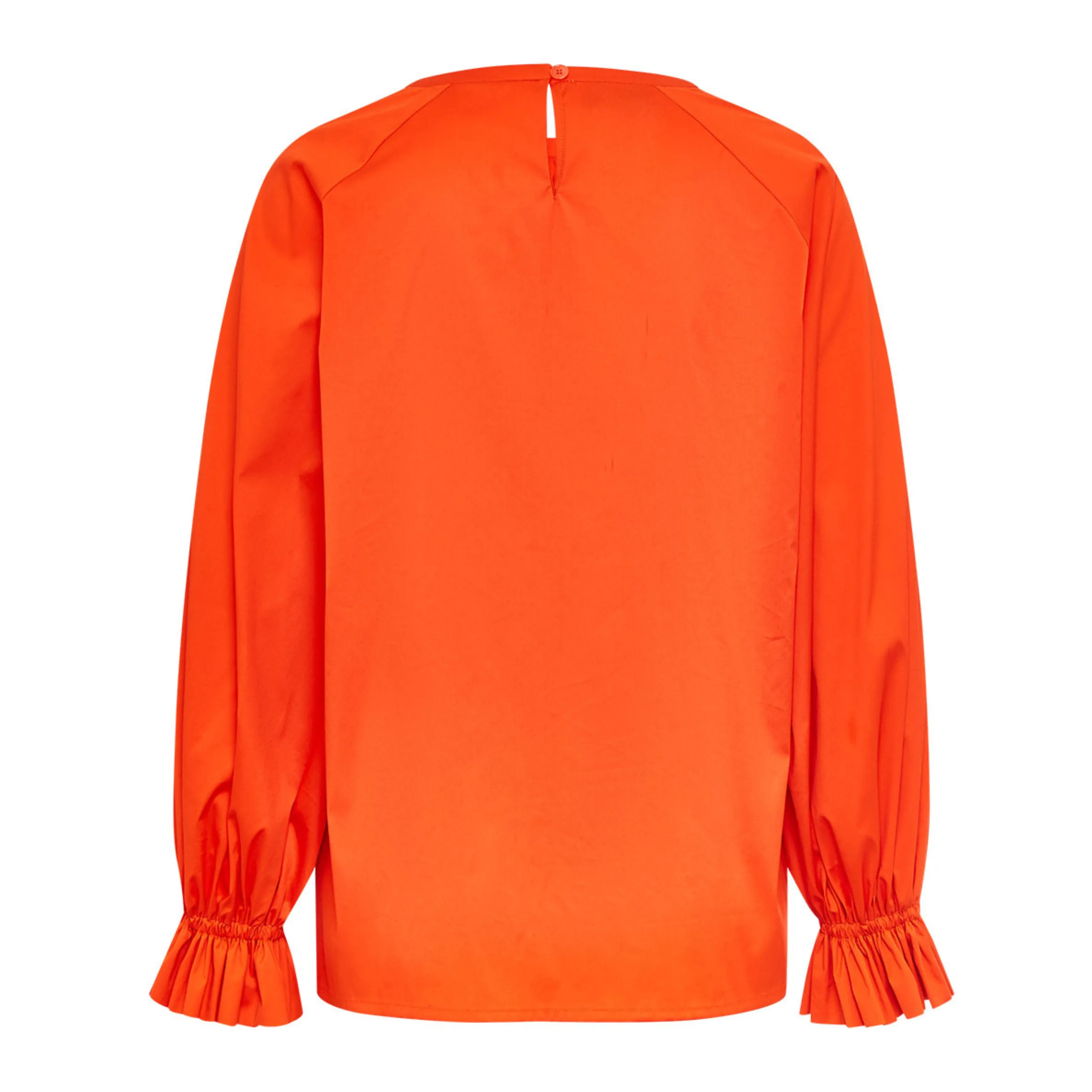 Gathered Sleeve Blouse - Orange