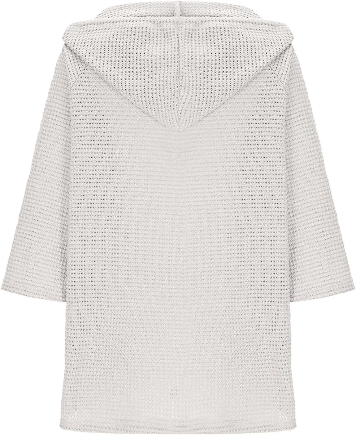 GOFULY Shirts For Women Trendy 3/4 Sleeve Button Summer Waffle Hoodie Henley V Neck Blouses Casual Solid Elbow Sleeve Tops