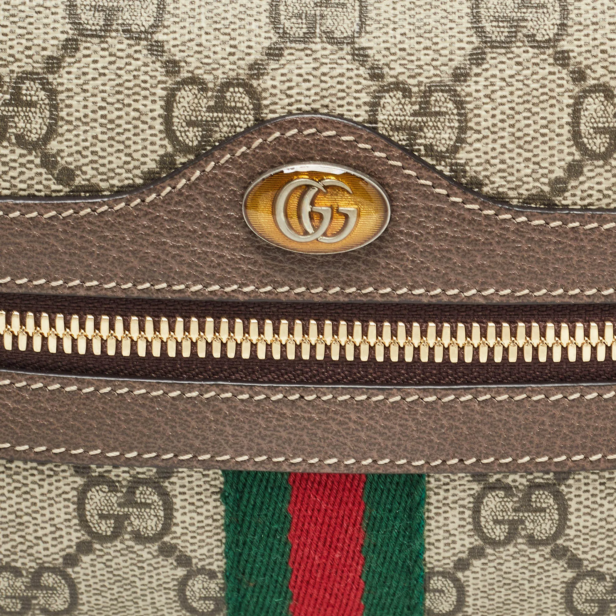 Gucci  Gg Supreme Canvas And Leather Ophidia Belt Bag