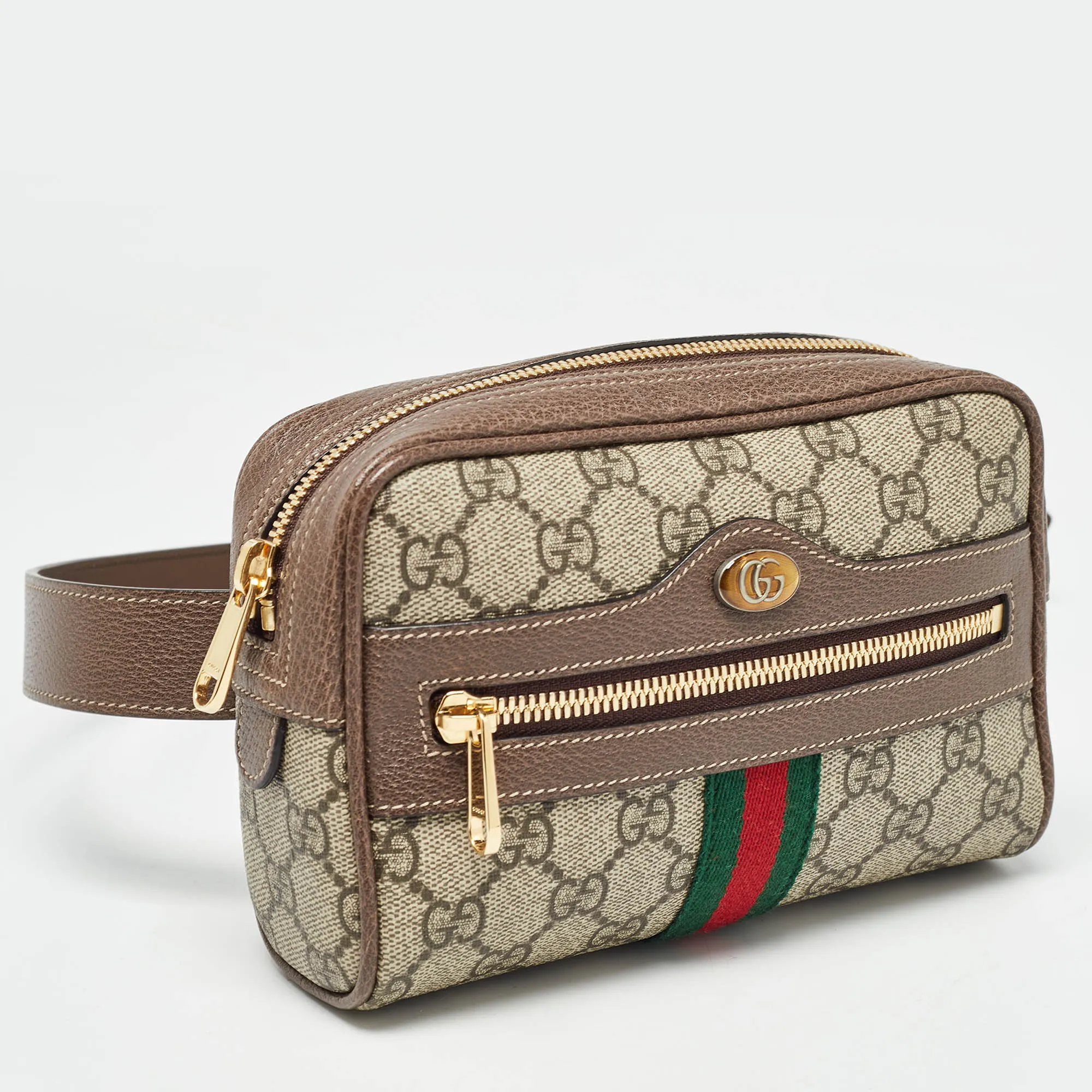 Gucci  Gg Supreme Canvas And Leather Ophidia Belt Bag