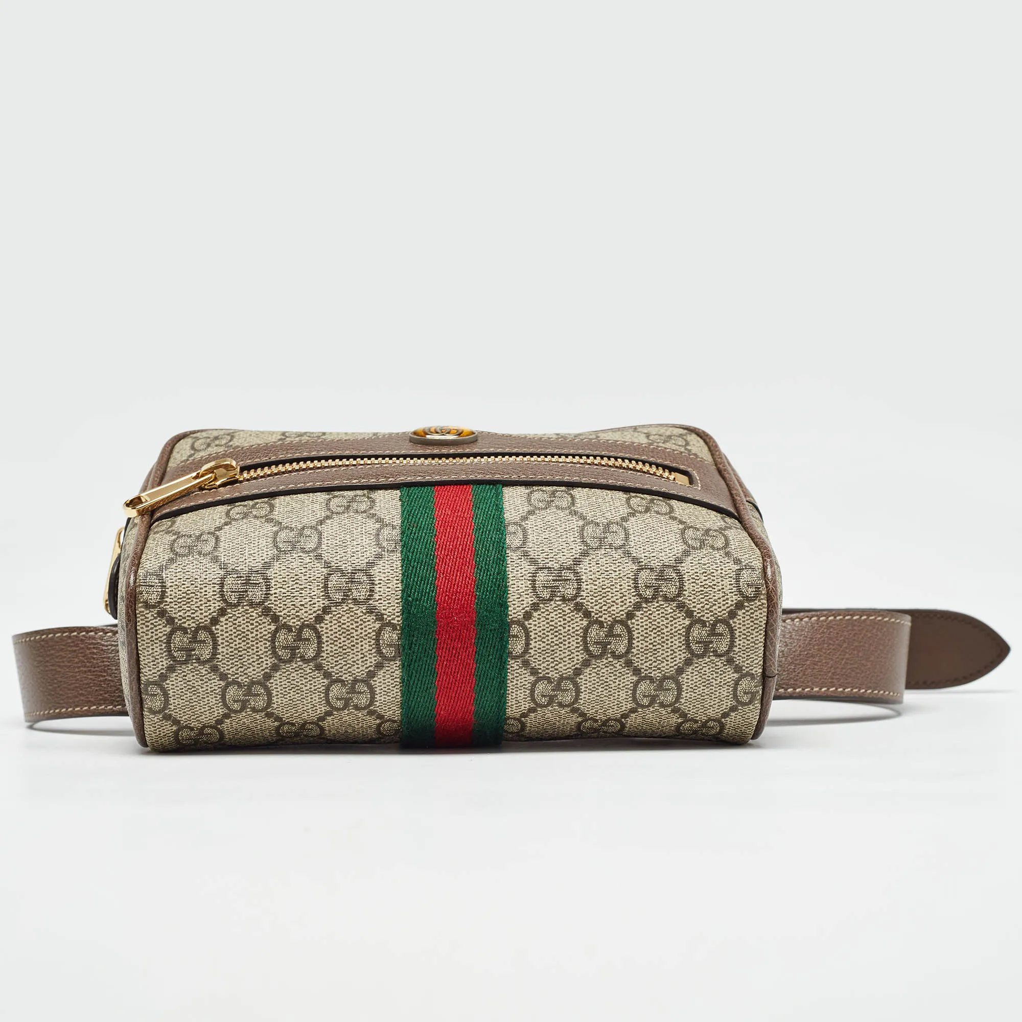 Gucci  Gg Supreme Canvas And Leather Ophidia Belt Bag