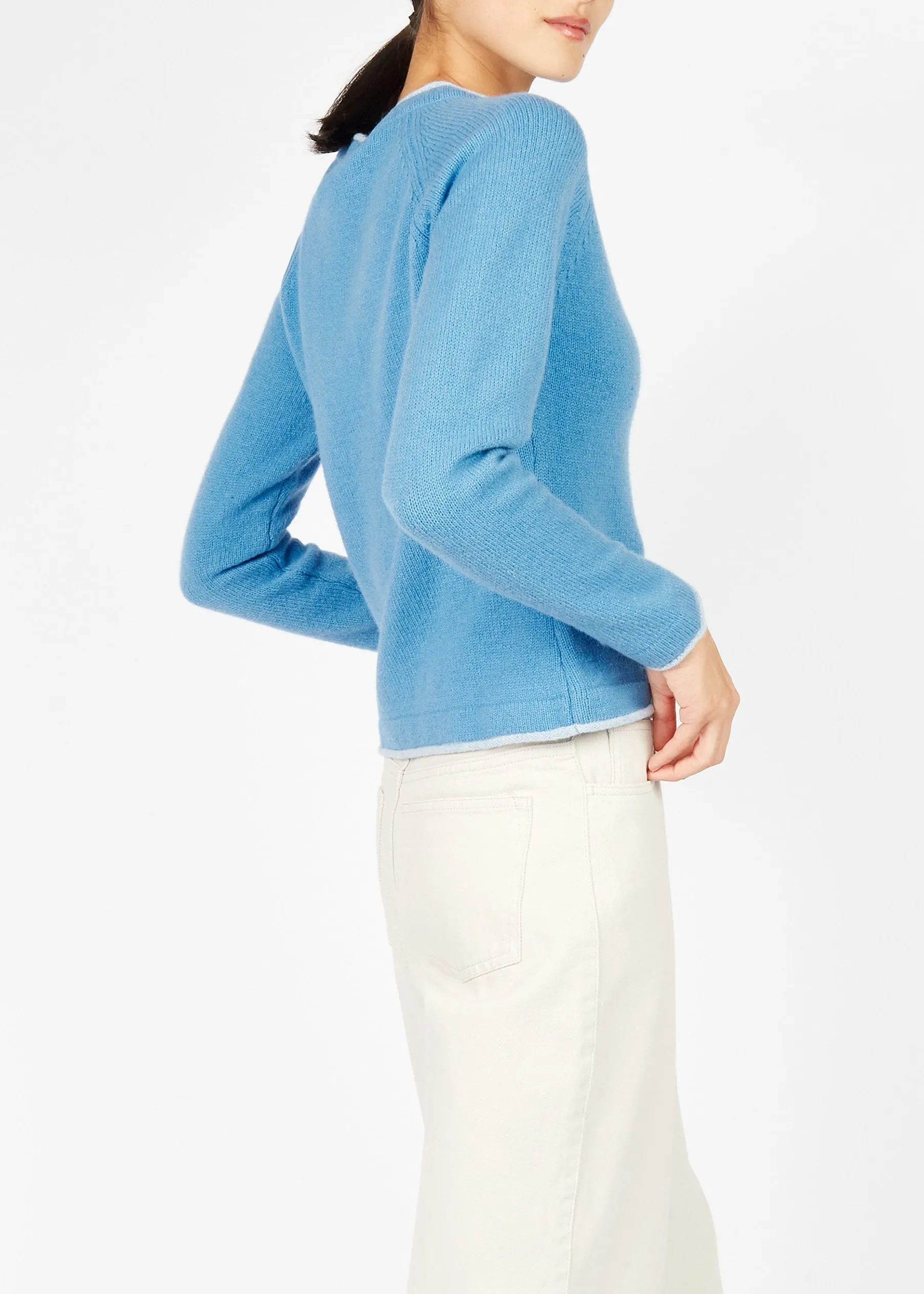IrelandsEye Killiney Cardigan | Azure Blue