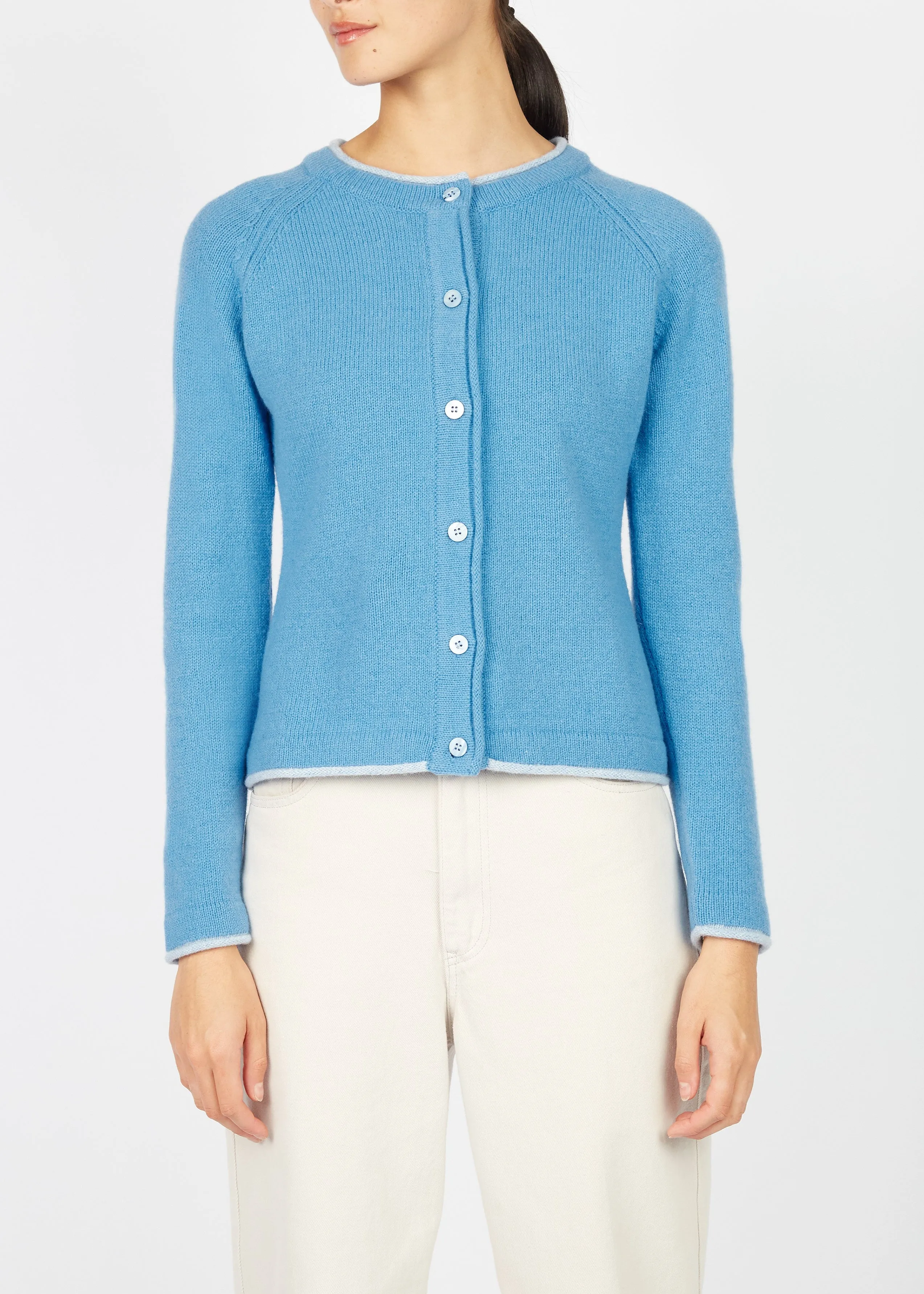 IrelandsEye Killiney Cardigan | Azure Blue