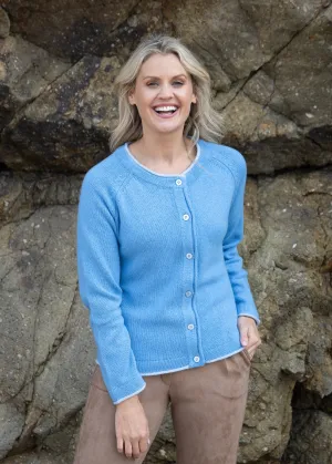 IrelandsEye Killiney Cardigan | Azure Blue