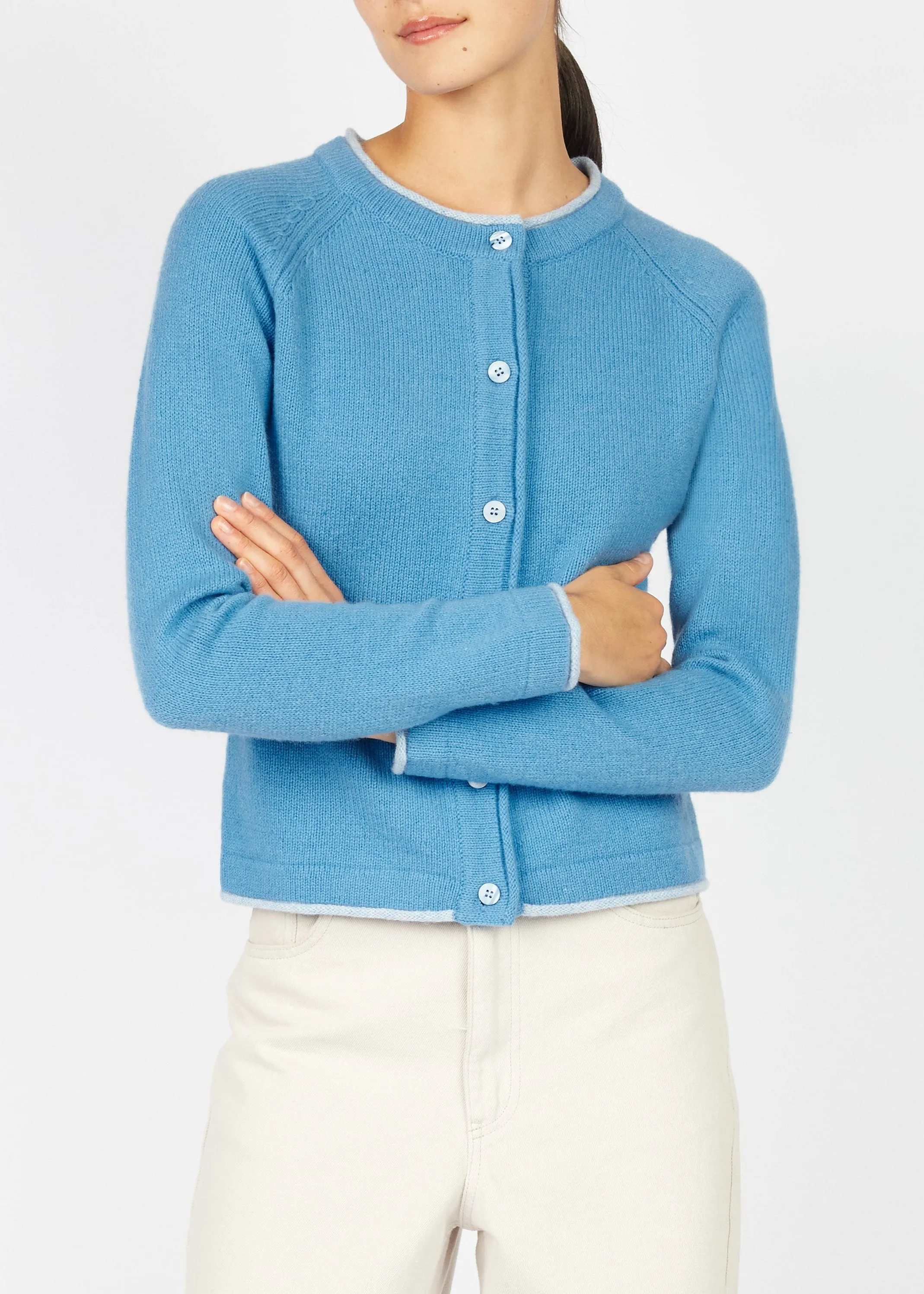 IrelandsEye Killiney Cardigan | Azure Blue