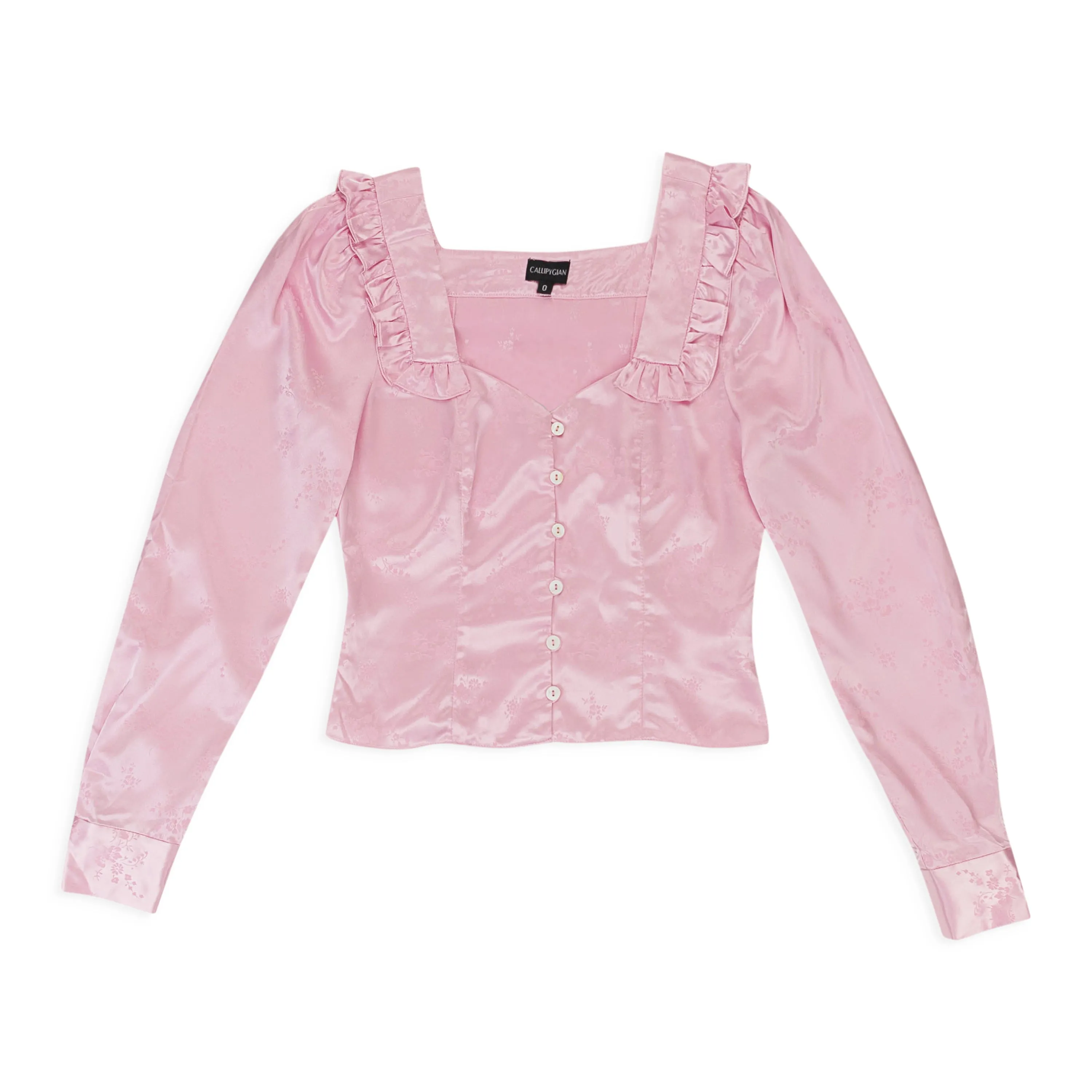 JACQUARD PINK BUTTON-UP