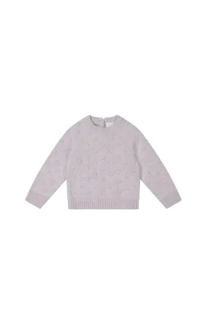 Jamie Kay Dotty Knit Jumper Pale Lilac Marle