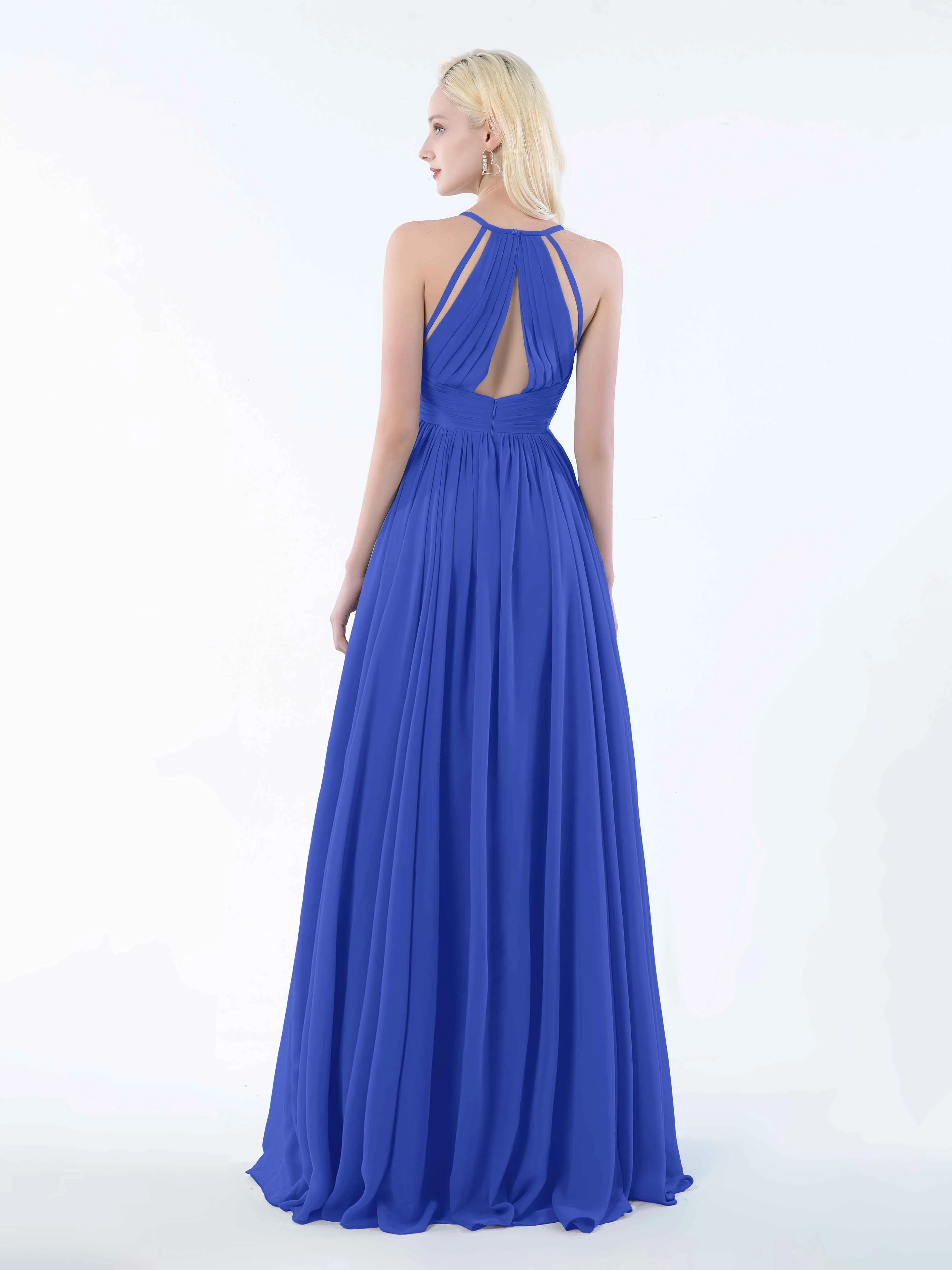 June Chic Spaghetti Straps Keyhole Chiffon Bridesmaid Dresses