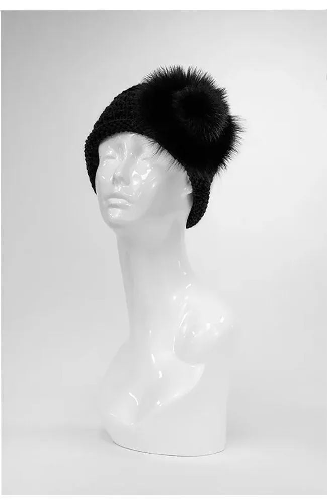 Knit Acrylic Headband Flower