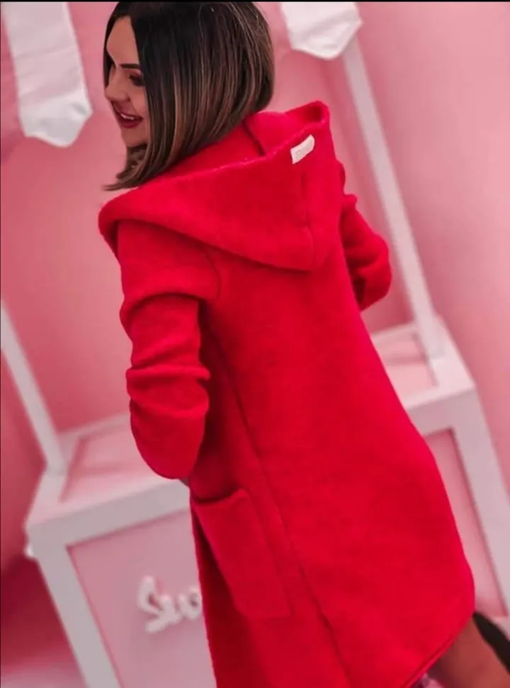 Long Cardigan StayHere / raspberry