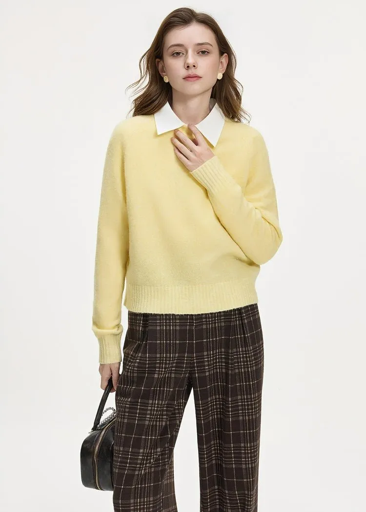 LOOSE GENTLE ROUND NECK KNIT