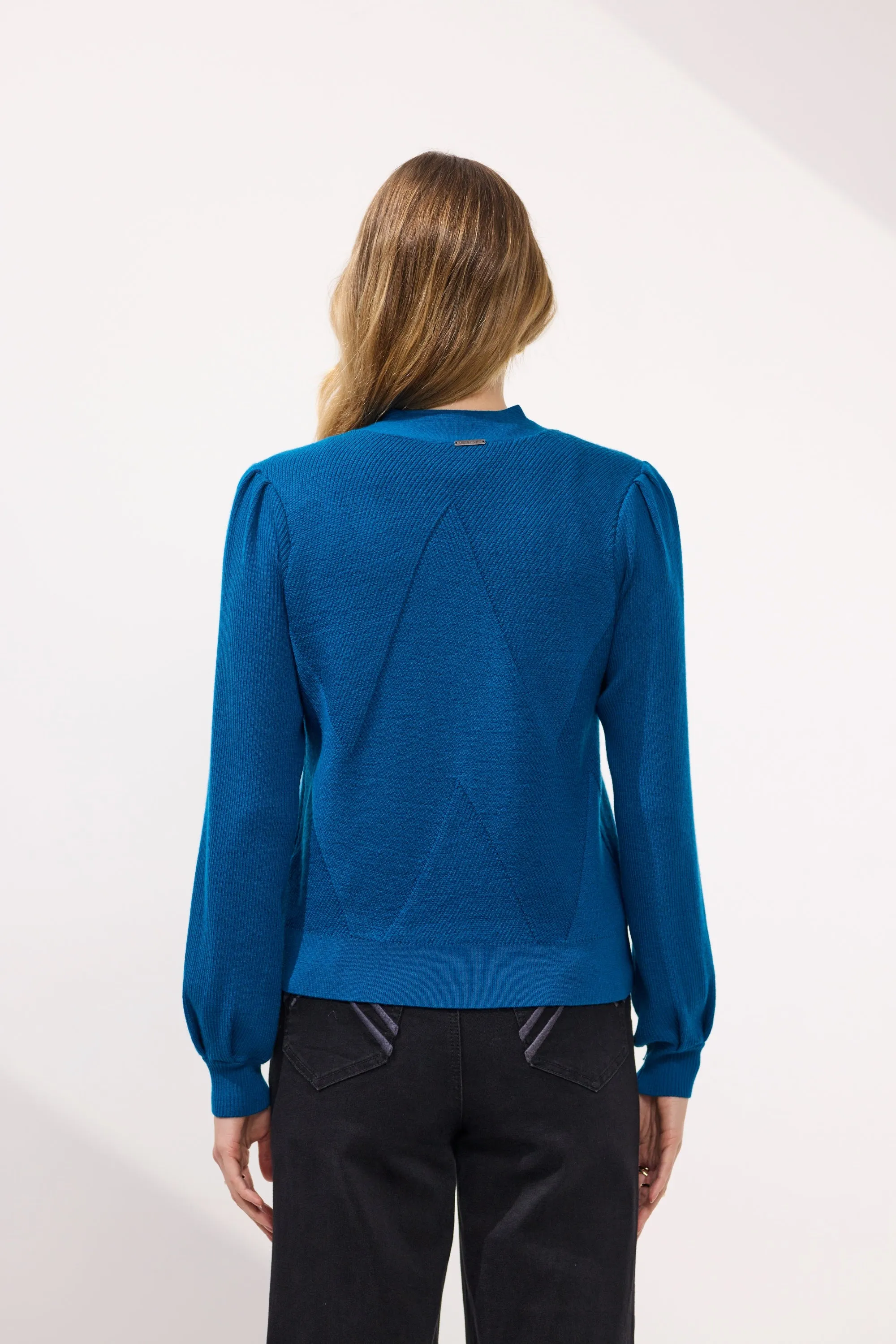 Newport - Pine Merino Cardigan - NP29196 - Atlantic