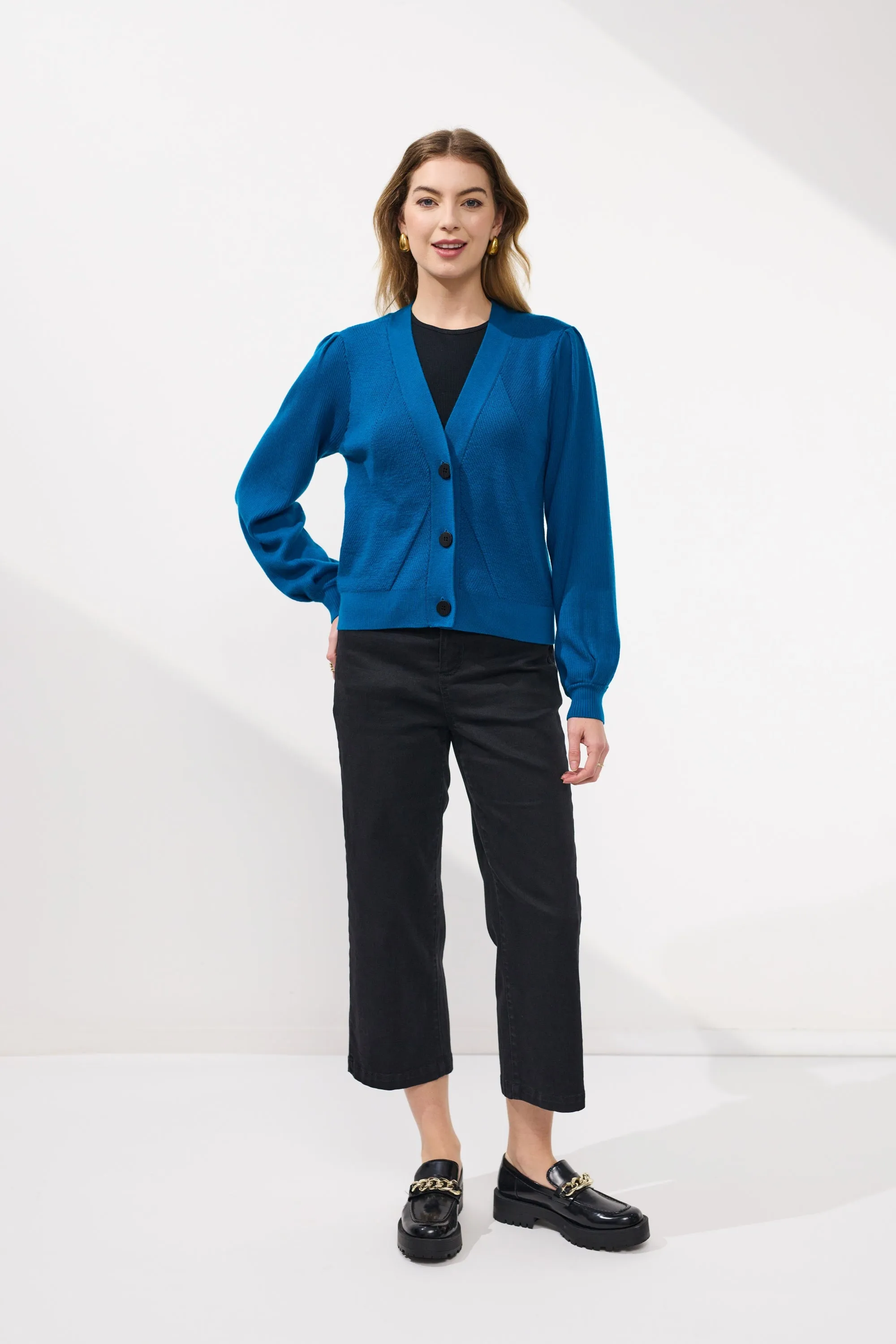 Newport - Pine Merino Cardigan - NP29196 - Atlantic