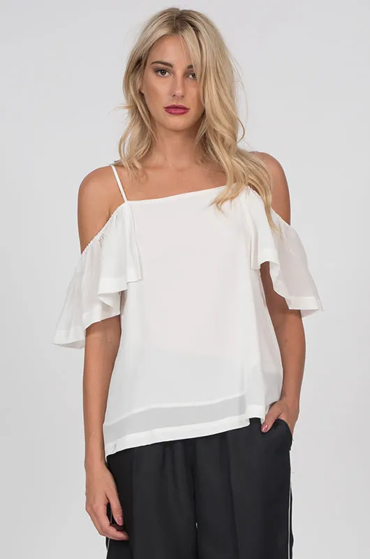 Off-Shoulder Silk Cami Top
