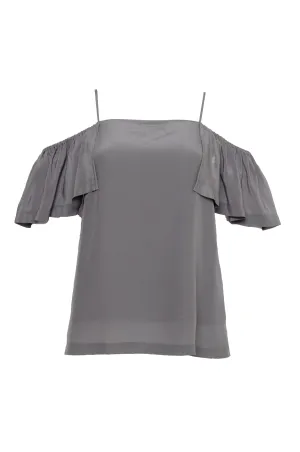 Off-Shoulder Silk Cami Top