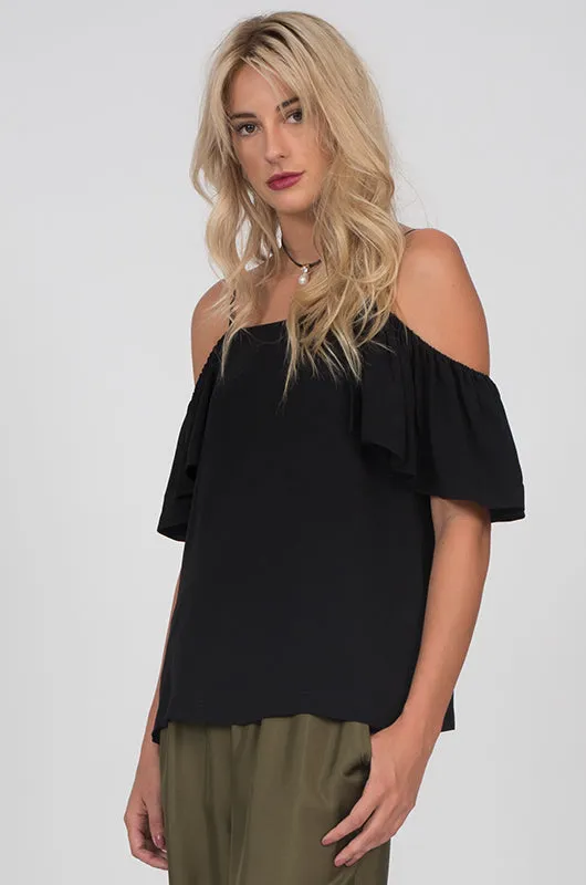 Off-Shoulder Silk Cami Top