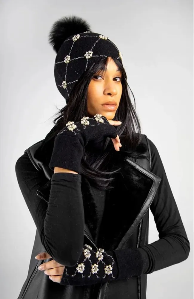 Pearl Knit Fingerless Glove