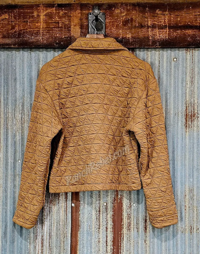 Quilted Knit Jacket in Mocha #5757