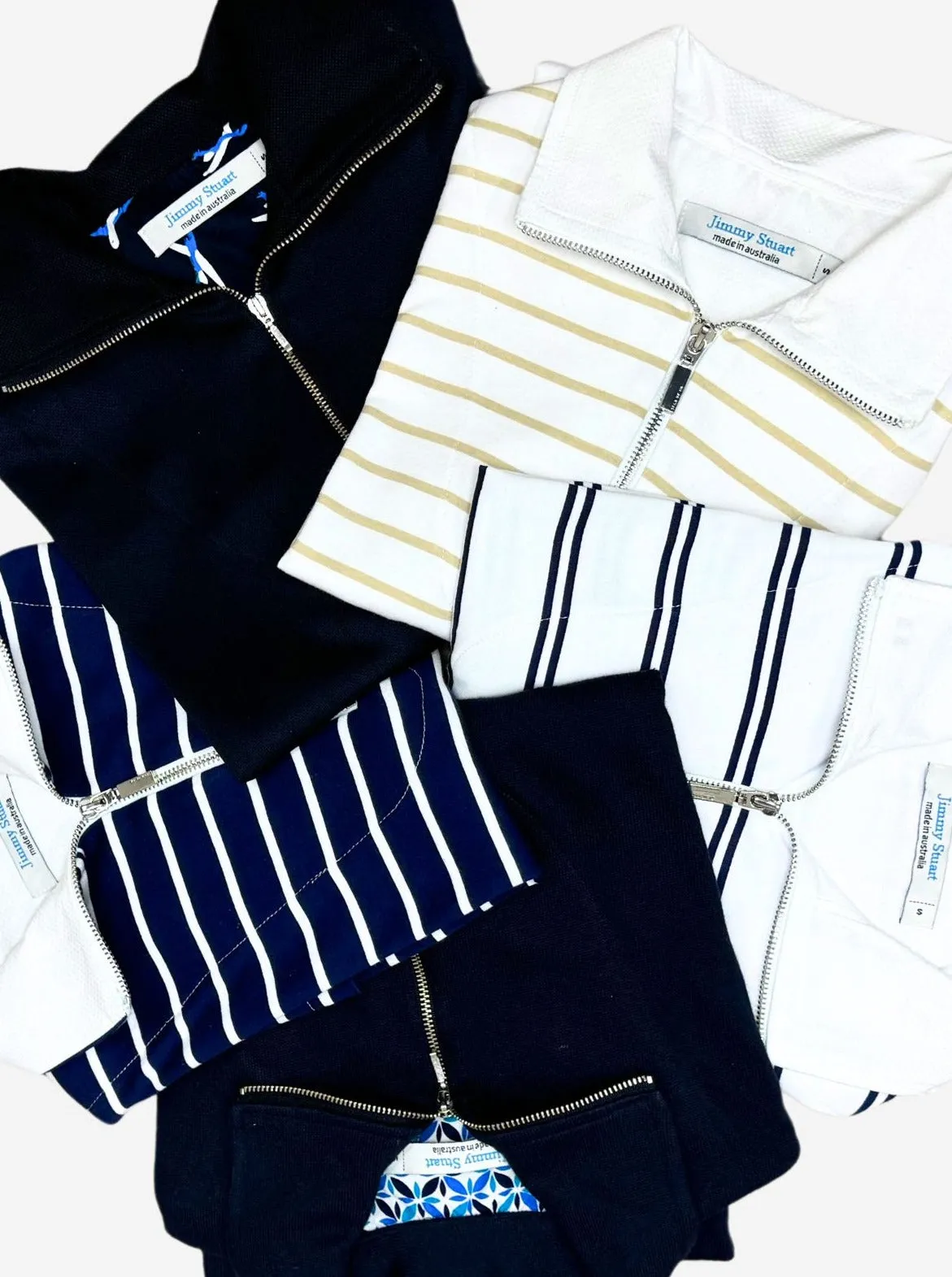 Riviera Navy Zip Polo