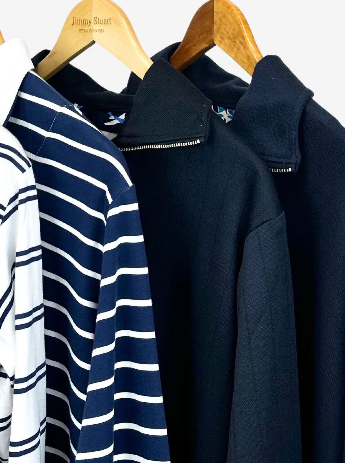 Riviera Navy Zip Polo