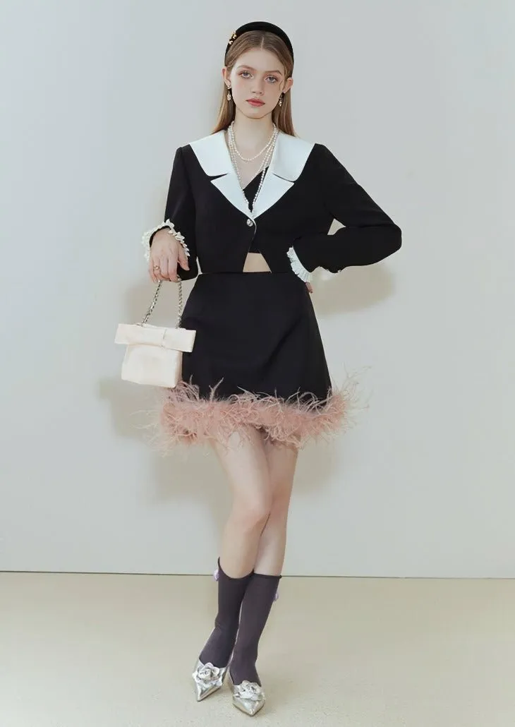 SHORT BLAZER SUSPENDER DUO SET
